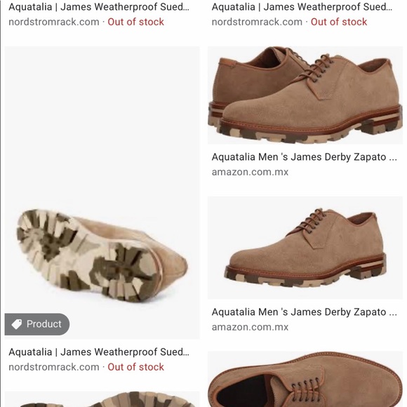 Aquatalia James dress suede shoe in tan - Picture 2 of 8